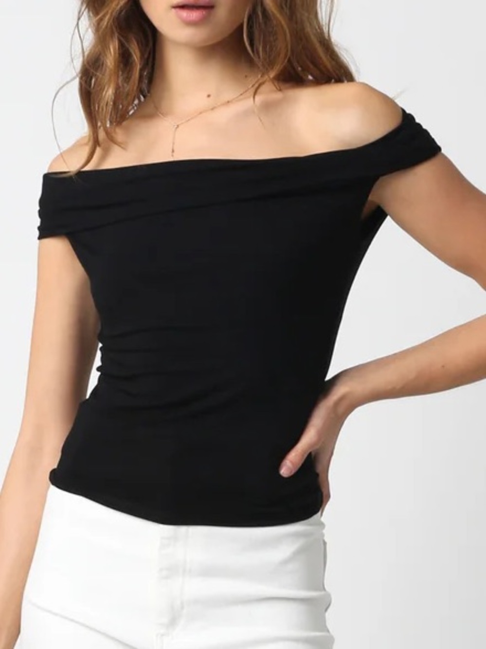 Olivaceous Black Off-Shoulder MultiWear Top